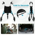 thumbnail image 5 of Topcobe Foldable Rollator Walker with Lightweight Aluminum Frame, Rollator Walker with Seat-Blue, 5 of 10