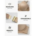 thumbnail image 5 of Deyllo Women's Push Up Bra Underwire Full Coverage Padded Seamless Multiway T Shirt Bra, Nude 32B, 5 of 5