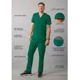 thumbnail image 3 of Adar Addition Go-Basic Scrub Set For Men - Classic V-Neck Scrub Top & Cargo Scrub Pants - A9300 - Hunter Green - M, 3 of 7