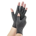 thumbnail image 4 of 1 Pair Compression Arthritis Gloves Half Finger Bike Bicycle Gloves for Women Men, 4 of 8
