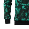 thumbnail image 3 of Curuila Mens Hoodies Tie-Dye Long Sleeve Pullover With Pocket Fashion Casual Autumn Winter Sweatshirt Green Size L, 3 of 4