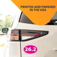 thumbnail image 3 of Magnet Me Up 26.2 Marathon Inverted Pink Oval Magnet Decal, 4x6 In, Vinyl Automotive Magnet, 3 of 7
