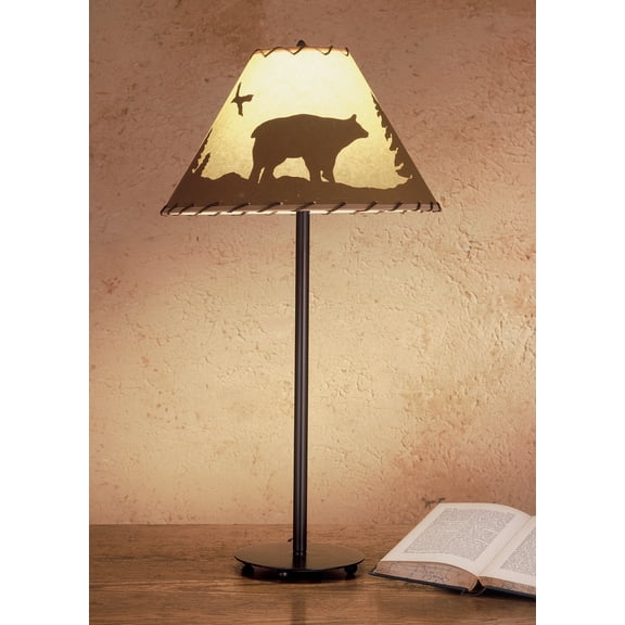 Meyda Tiffany 48465 Table Lamp From The Parchment & Rawhide Collection - MultiColor