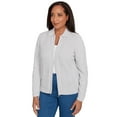 thumbnail image 3 of Alfred Dunner Womens Zip-Front Chenille Collared Cardigan, 3 of 4