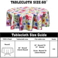 thumbnail image 2 of Spring Summer Floral Round Tablecloth 60 Inch Flower Table Clothes Multicolor Rustic Reusable Circle Table Cover for Picnic Party Dining Room Home Indoor Outdoor Decor, 2 of 5