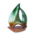 thumbnail image 4 of Green Orange Ceramic Ombre Large Sailboat Sculpture, 4 of 6