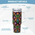 thumbnail image 5 of KLL Traditional Floral Polish Print 40oz Stainless Steel Insulated Car Cup Coffee Mug with Spillproof Lid - Keep Your Drink Hot or Cold on the Go, 5 of 8