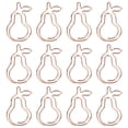 thumbnail image 1 of 12 clips profesionales con forma de pera para organizar documentos (oro rosa), 1 of 14