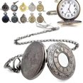 thumbnail image 1 of Steampunk vintage style quartz pocket watch with chain, 1 of 5