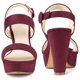 thumbnail image 2 of Sandalias de tacón cuadrado Perphy para mujer borgoña 41 con tira trasera y plataforma, 2 of 6