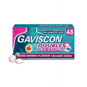 Gaviscon Double Action Tablets - Heartburn & Indigestion Relief, Mixed Berry - 48 Tablets