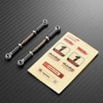 thumbnail image 4 of Bewildely Varilla de enlace de dirección delantera/trasera, 2 piezas, para AXIAL 1/10 Rock Racer AX90026 AX31016 Hop-ups todoterreno Kits de construcción modelo Plata, 4 of 5