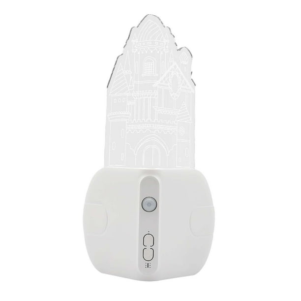 Castle Night-luz nocturna activada por movimiento, lámpara romántica para guardería, lámpara de mesa para armario, mesita de noche, escalera, mesita