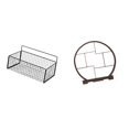 thumbnail image 1 of Cesta de almacenamiento colgante,Cesta de almacenamiento para gabinete organizador de pared colgante,Expositor de artesanías,Expositor de madera para objetos de colección artísticos,Estante, 1 of 8