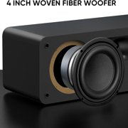 Saiyin Center Channel Speaker,Dual 4-Inch Woofers and Silk Tweeter, Crystal-Clear for Home Theater Dialogue,Passive, Wall Mountable, Single