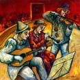 thumbnail image 4 of Betty Wittwe 26x26 Black Modern Wood Framed Wall Art Titled - Les clowns musiciens, 4 of 6