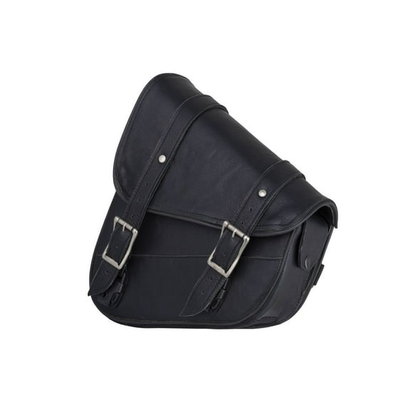 Dream Apparel Motorcycle Saddle Bags Leather Solo Swing Arm Bag For Softails and Choppers Motorcycle Luggage Bags Left Side Bag for Motorcycle Left Side