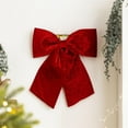 thumbnail image 6 of 20 x 23.6 Inches Large Velvet Christmas Tree Bow Topper - Giant Burgundy Velvet Bow for Tree, Wreath, Wall Backdrop, Birthday & Wedding Decorations, Bow, 6 of 6