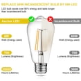 thumbnail image 4 of Bombillas LED Ascher Regulables Vintage Edison de 6 W (paquete de 6), 4 of 9
