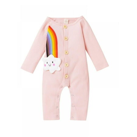 

Sunsent Newborn Unisex Baby Solid Onesie Stitch Long Sleeve Bodysuit Clothes for Infant Boy Girl