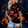 thumbnail image 2 of IYYVV Halloween Polo Shirts for Women Hawaiian Golf Shirts Short Sleeve Funny Ghost Pumpkin Printed Athletic Sport Golf Top Earthy Yellow 2XL, 2 of 5