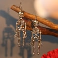 thumbnail image 2 of BNNG Halloween Skull Drop Earrings Long Gothic Style Skeleton Earrings Halloween Skeleton Earrings Halloween Party Jewelry Earrings For Women Earrings Playful Halloween Earrings, 2 of 4