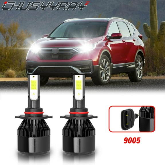 For Honda CR-V 2015 2016 2017 2018-2022 9005 HB3 LED High Beam Headlight Bulbs Kit 6000K White 2Pcs