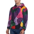 thumbnail image 3 of Rateoe Vibrant Abstract Flow Pattern Mens Hoodie, Pullover Hooded Sweatshirt, Kangaroo Pocket Hoodie Ideal for Daily Wear, Travel and Home-X-Large, 3 of 7