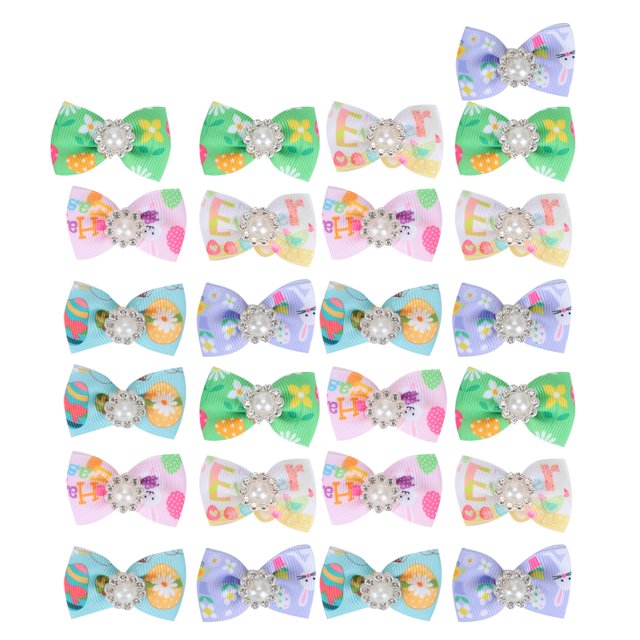 Adorables lazos anudados para perros y gatos, paquete de 25 lazos para el pelo de cachorros, elementos esenciales para el cuidado personal