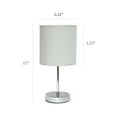 thumbnail image 3 of Mini lampe de table de base chromée avec abat-jour en tissu, 3 of 8
