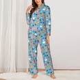 thumbnail image 2 of Disketp Ensemble de Pyjama Mignon Chien pour Femmes à Manches Longues - TG, 2 of 7