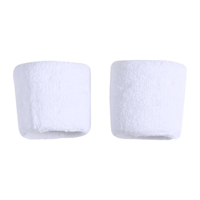 2 pares 100% Terry Paño Pulseras Gravity Threads Blanco Venda