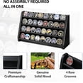 thumbnail image 4 of Decowoodo Challenge Coin Display Holder Wooden Rack Military Coin Stand 4 Rows Black Finish, 4 of 7