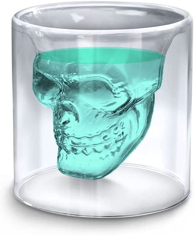 Set Of 4 3D Skull Shot Glass Cup 