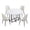 White+Beige, variant on PAPROOS Solid Wood Dining Table Set for 4, 5-Piece Rubberwood Kitchen Dining Table Set with 4 Chairs, Easy to Clean, Farmhouse Dining Room Set for Small Spaces, Walnut&White