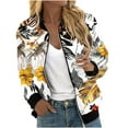 thumbnail image 2 of Summer Clearance Ofreoo Women's Casual Fashion Printed Pocket Zippered Coat Womens Lightweight Jackets, 2 of 5