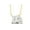 Yellow, variant on 925 Sterling Silver 14K Rose Gold Finish Pear & Emerald Cut White Diamond Toi Et Moi 2 Stone Pendant Necklace For Women