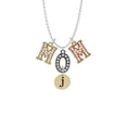 thumbnail image 2 of Delight Jewelry Goldtone Disc 1/2'' Initial - j - Multi-Colored Crystal Mom Charm Necklace, 2 of 5