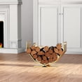 thumbnail image 3 of Firewood Rack,17.72 Inches Decorative Heavy Duty Firewood Storage Rack Wood Holder for Outdoor Indoor Indoor Outdoor (), 3 of 6