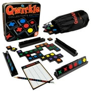 MindWare Qwirkle Deluxe Collectors Edition Game - 108 Acrylic Tiles, 4 Tile Racks, Nylon bag, Score Card, Pencil & Rules - 2 to 4 Players - Ages 6+