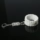 thumbnail image 4 of EeaseMX Pulsera de perlas y diamantes de imitación artificiales para mujer, estilo vintage, con cadena elástica (plata), 4 of 7