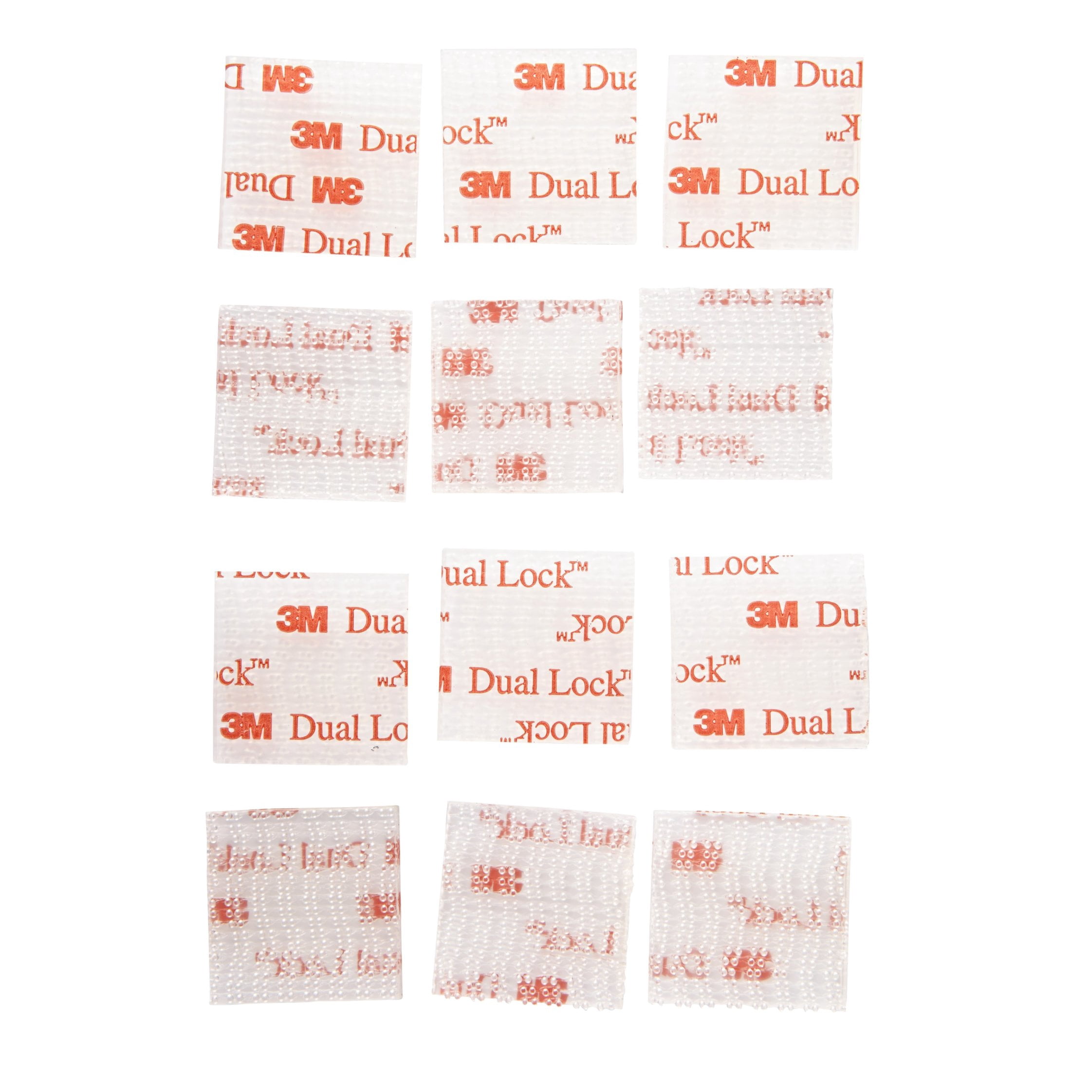 (2 pack) Scotch Extreme Fasteners, Clear, Plastic, 1 in x 1 in, 12 Count, RFD7020, Holds 10 lbs