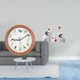 thumbnail image 2 of Reloj de pared con pájaro cantor, reloj de pared decorativo de cerámica con escultura de , reloj de pájaro con sonido, adecuado para sala de e, 2 of 8