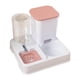 thumbnail image 3 of Comedero automático para perros y gatos con doble cuenco extraíble, 2 en 1, comedero y dispensador de agua. Blanco rosado, 3 of 9