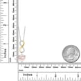 thumbnail image 2 of Gem Stone King 925 Silver and 10K Yellow Gold Rose Quartz and White Lab Grown Diamond Infinity Pendant Necklace for Women By Keren Hanan (3.30 Cttw, Heart Shape 10MM, with 18 inch Chain), 2 of 3