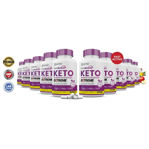 (10 Pack) Fast Active Keto ACV Extreme Pills 1675mg Alternative to Gummies Dietary Supplement 600 Capsules