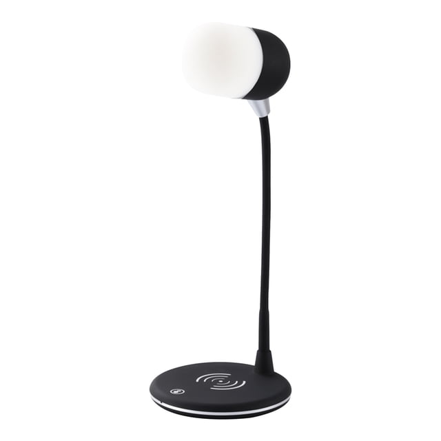 Bluetooth Speaker Desk Lamp with Wireless Charging, Dimmable LED Light, Touch Control, 360-Degree Adjustable Arm, USB-Powered, 3 W Output