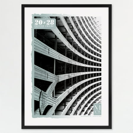 MCS Foundation 16x24 Poster Frame Traditional Brass, Vertical & Horizontal Wall Hanging Large Picture Frame for Photos, Posters & Art Prints (1-Pack)