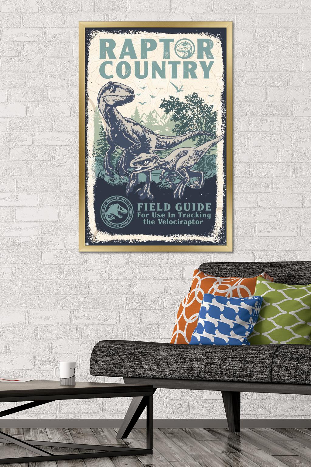 Jurassic World: Dominion - Raptor Country Wall Poster, 22.375" x 34" Framed