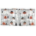 thumbnail image 7 of Yayeee Kitchen Curtains Tier Set of 2 Light Filtering 57"x24" Over Sink Window Panels, Cartoon Red Houses, 7 of 7